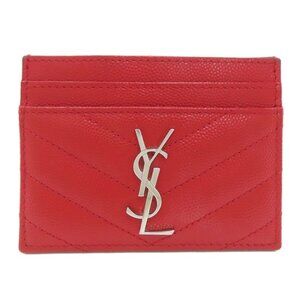 Saint Laurent Cassandra Card Case Leather